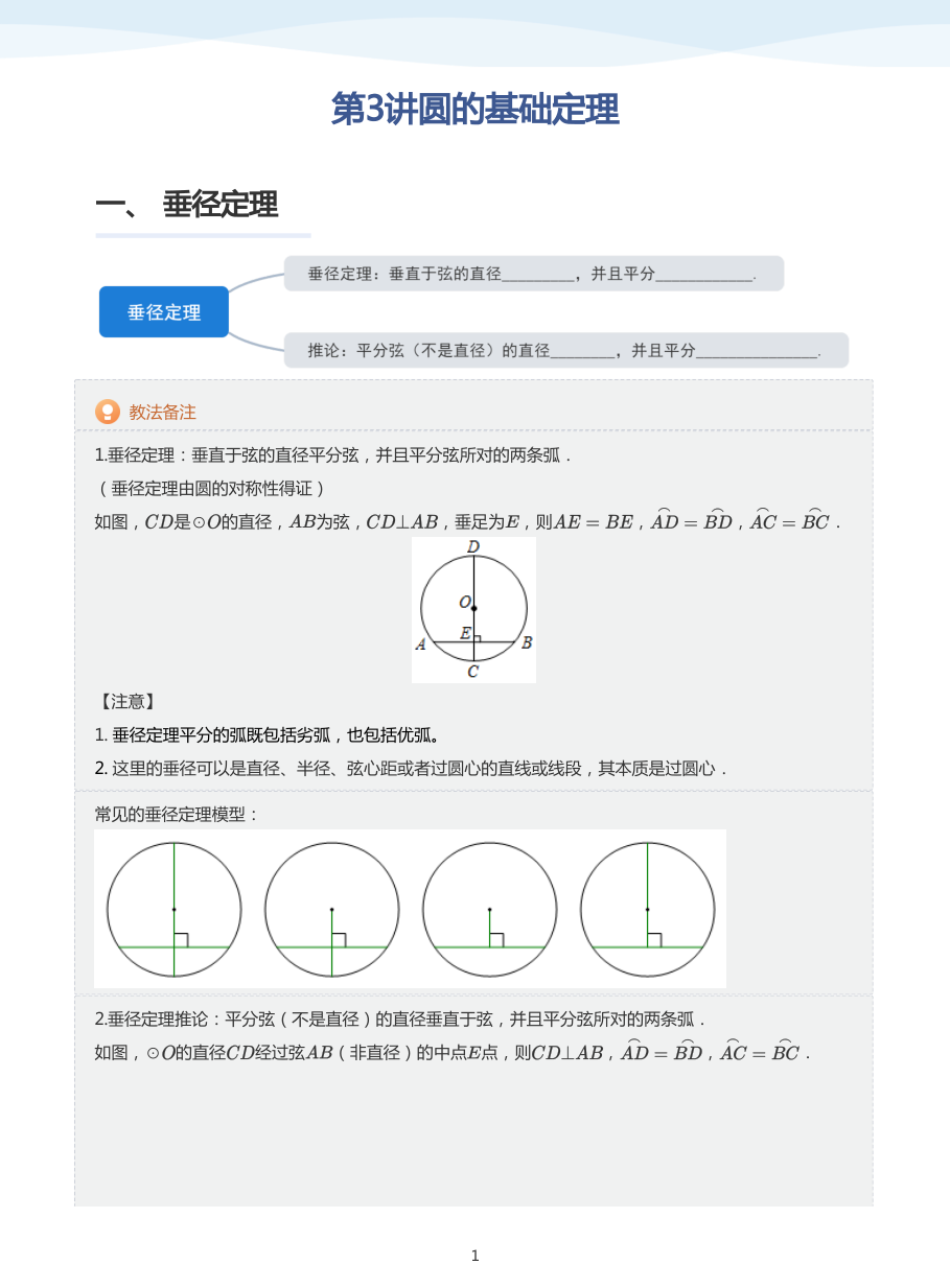 第3讲圆的基础定理(教师版).pdf 第 1 页