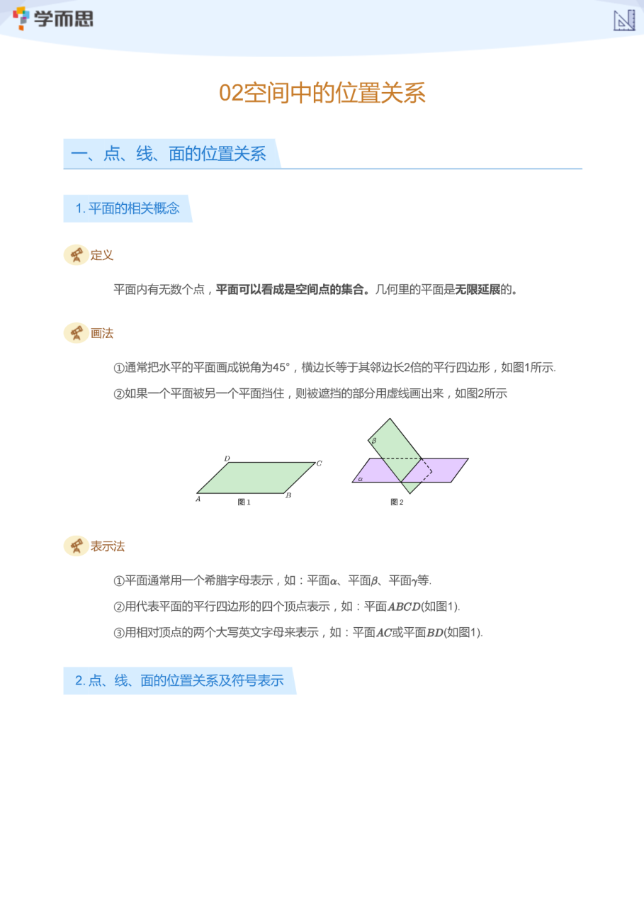 02空间中的位置关系(学生版).pdf 第 1 页