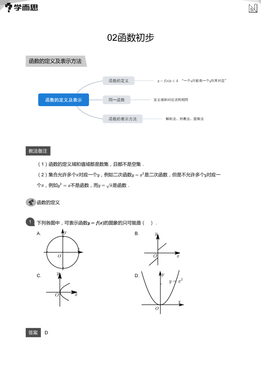 02函数初步(教师版).pdf 第 1 页