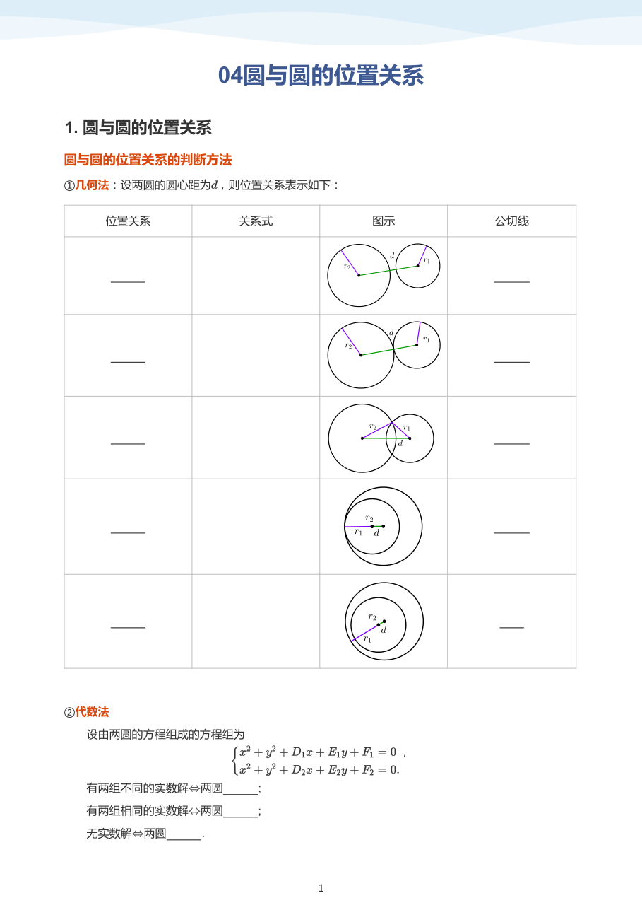 04圆与圆的位置关系-讲义（学生版）.pdf 第 1 页