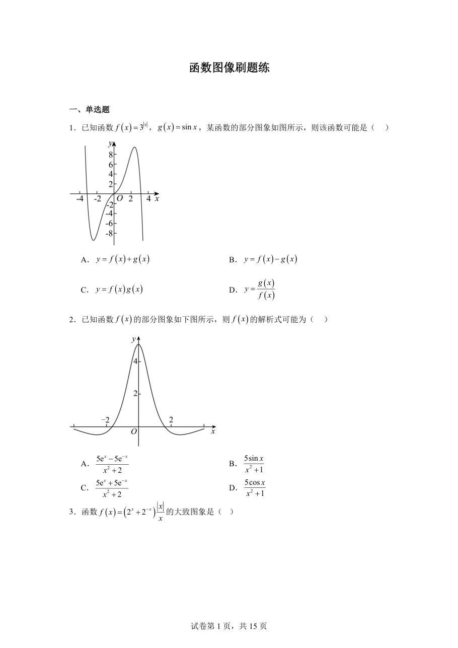 函数图像刷题练.pdf 第 1 页